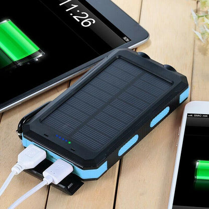 Compact Solar Power Bank for Outdoor Use – Dual USB Fast Charging