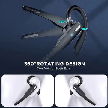 Dual Microphone Wireless Bluetooth 5.1 Headset with Noise Cancellation