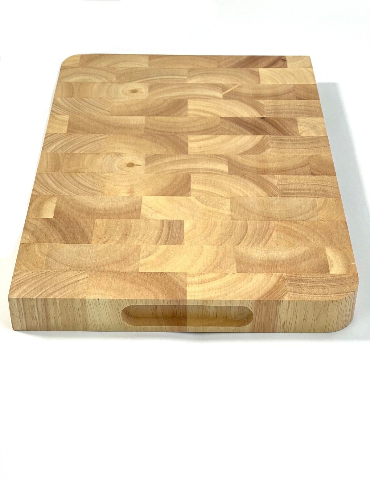 Solid Wooden Cutting Board with Juice Groove and Non-slip Surface