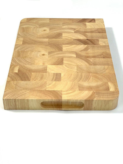 Solid Wooden Cutting Board with Juice Groove and Non-slip Surface