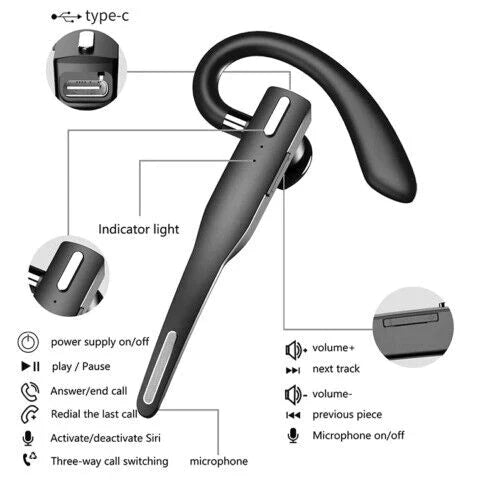 Wireless Bluetooth Earbuds with Extended Battery and Noise Reduction