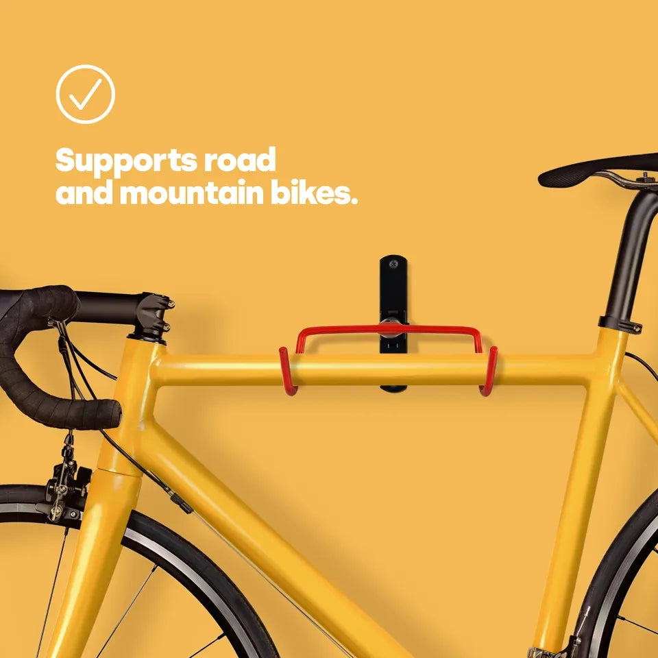 Space-Saving Wall Hook for Folding Bikes – Bike Hook with Protective Features
