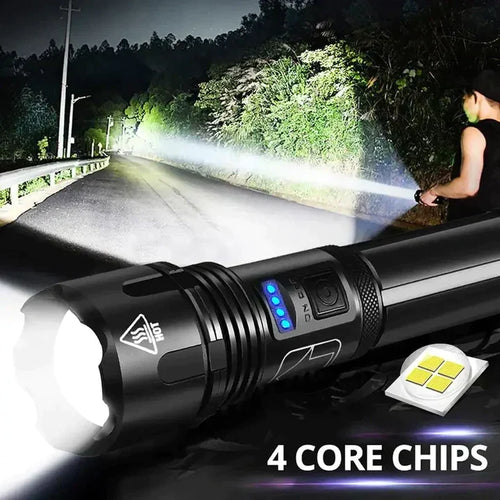 High-Power Rechargeable Flashlight | 300m Beam | Durable Design