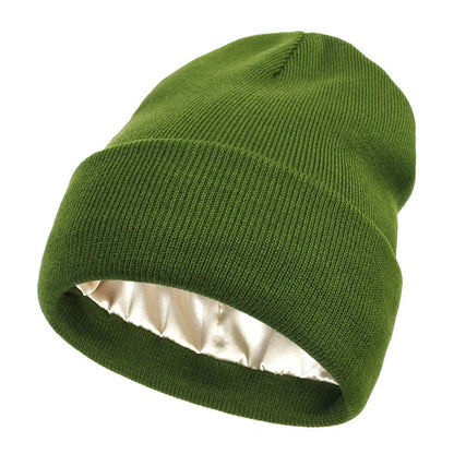 Noor Silk Winter Hat – Wool Blend with Silk for Anti-Frizz Hair Care
