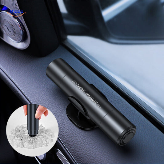 4-in-1 Emergency Tool | Compact Safety Device with Glass Breaker, Seatbelt Cutter & Flashlight