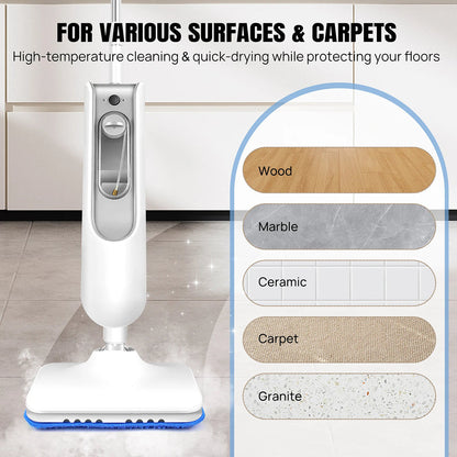Chemical-Free Deep Cleaning Steam Mop, 110°C Professional Use