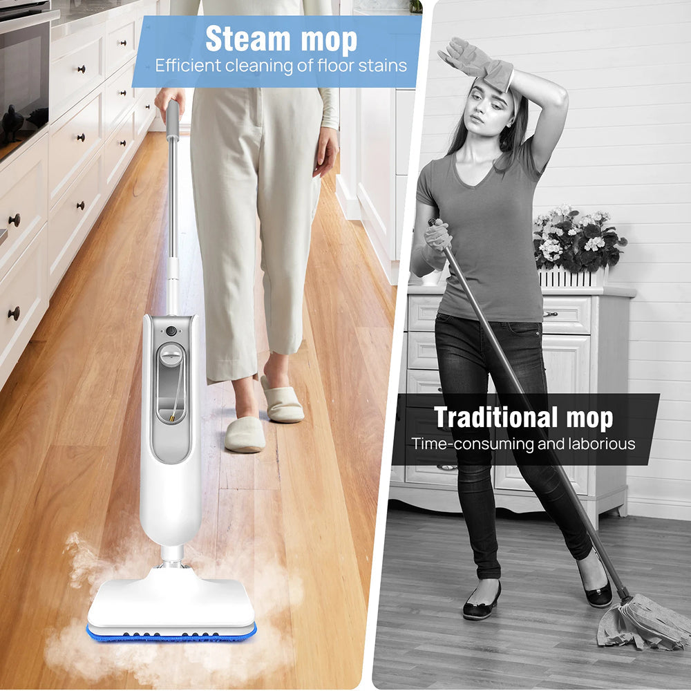 Chemical-Free Deep Cleaning Steam Mop, 110°C Professional Use
