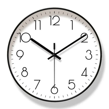 Nordic Minimalist Wall Clock – Silent Design with Husk Features