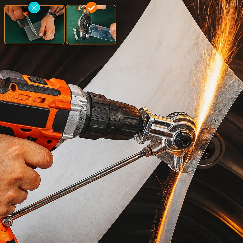Metal Cutter Attachment for Drills | Precision Sheet Cutting Up to 2 mm