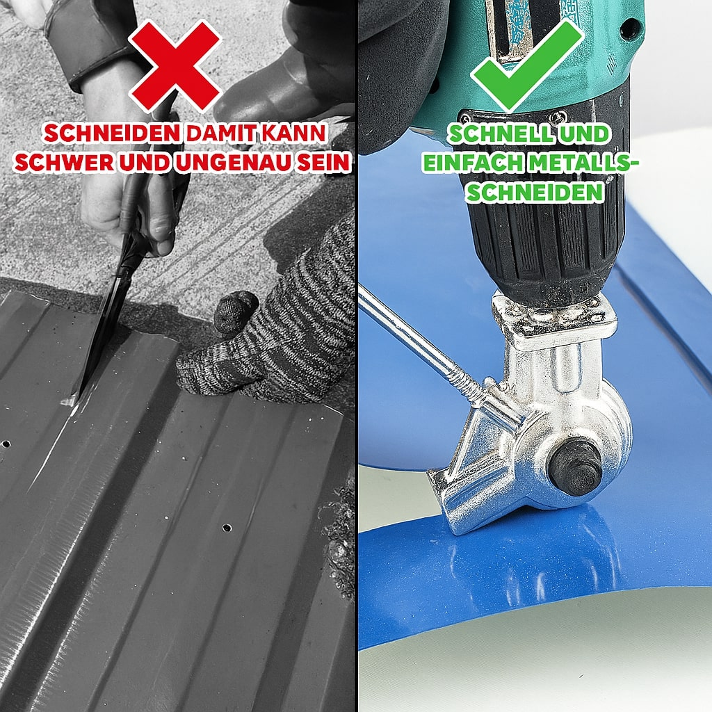 Metal Cutter Attachment for Drills | Precision Sheet Cutting Up to 2 mm