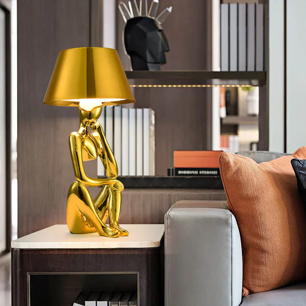 Artistic Rechargeable Table Lamp with Cordless Freedom