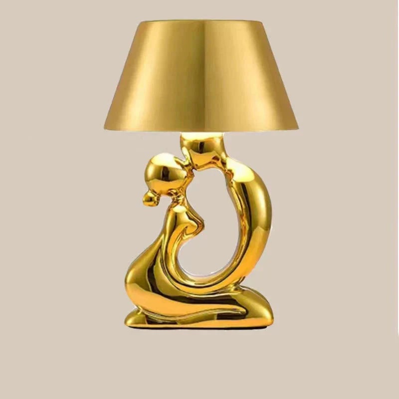 Artistic Rechargeable Table Lamp with Cordless Freedom