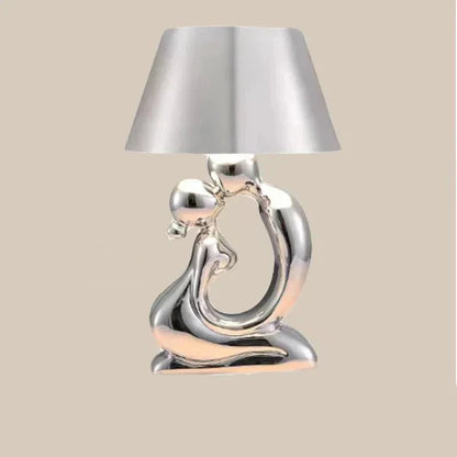 Artistic Rechargeable Table Lamp with Cordless Freedom