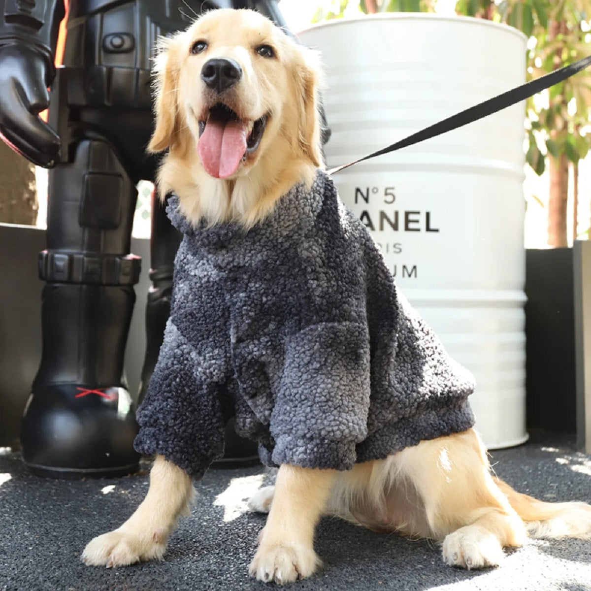 Lambswool Coat Jacket for Large Dogs – Thick Warm Clothing