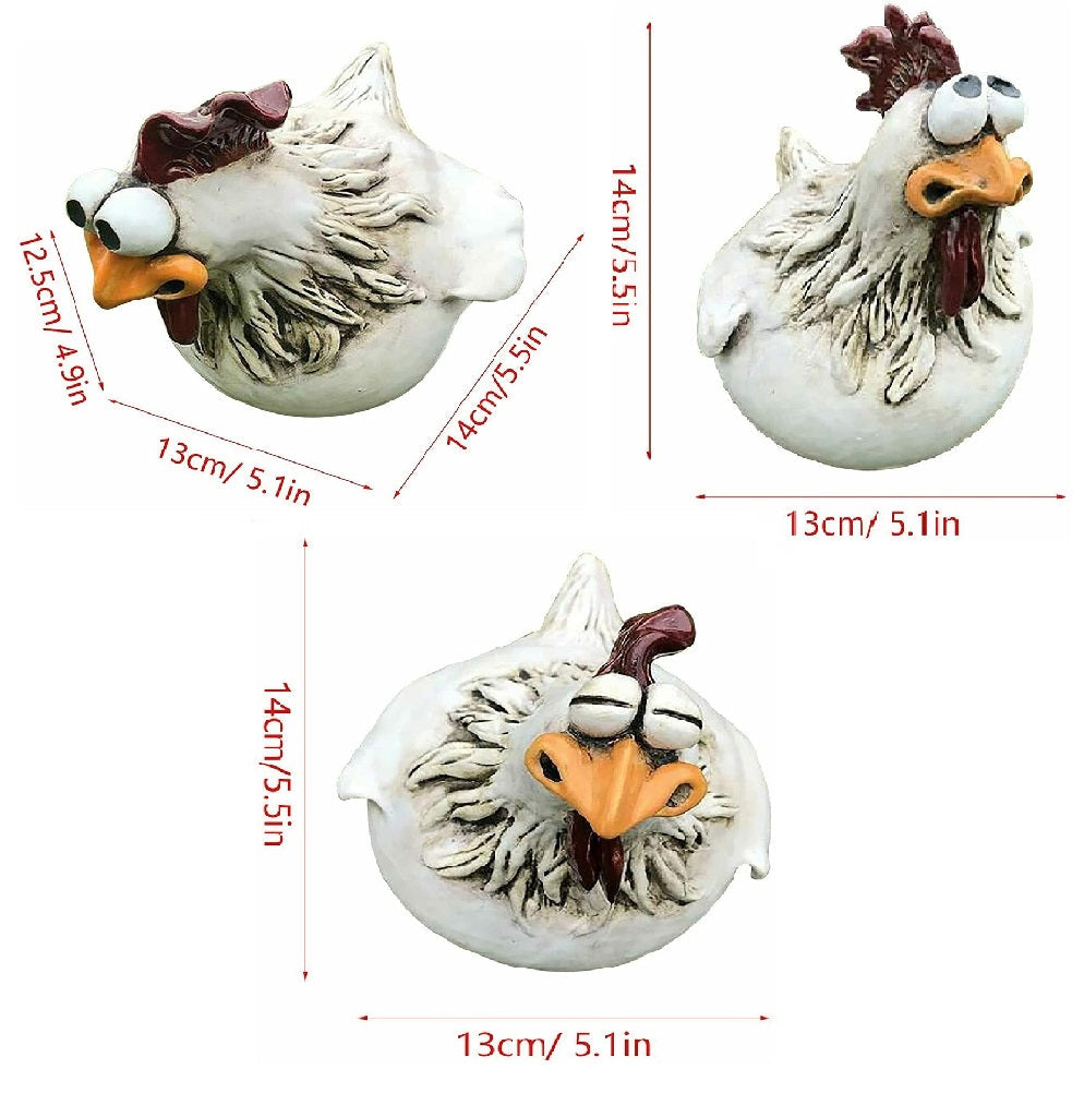 Buy One Get One Free | Large-Eyed Chicken Garden Statues