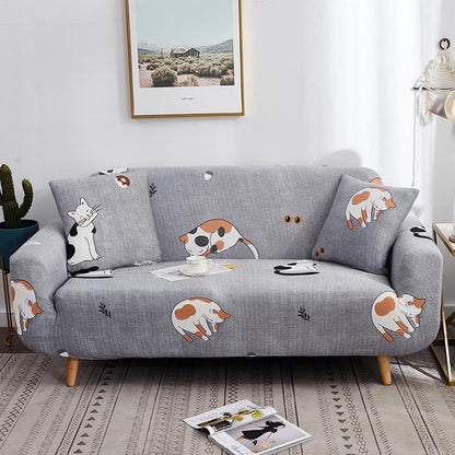 Cat-Themed Sofa Cover – Complete Set