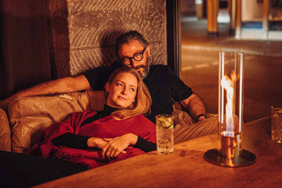 Modern Tabletop Fireplace with Adjustable Flames for a Cozy Ambience