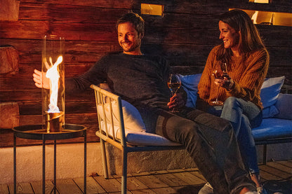 Modern Tabletop Fireplace with Adjustable Flames for a Cozy Ambience