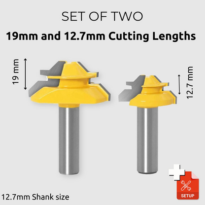 Precision 45° Miter Router Bit for Flawless Joints
