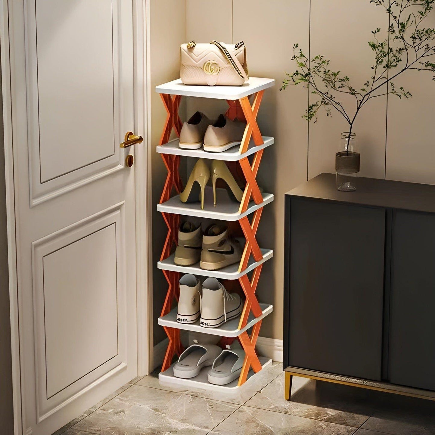 Adjustable Shoe Rack with 3 to 7 Tiers | Space-Saving Organizer