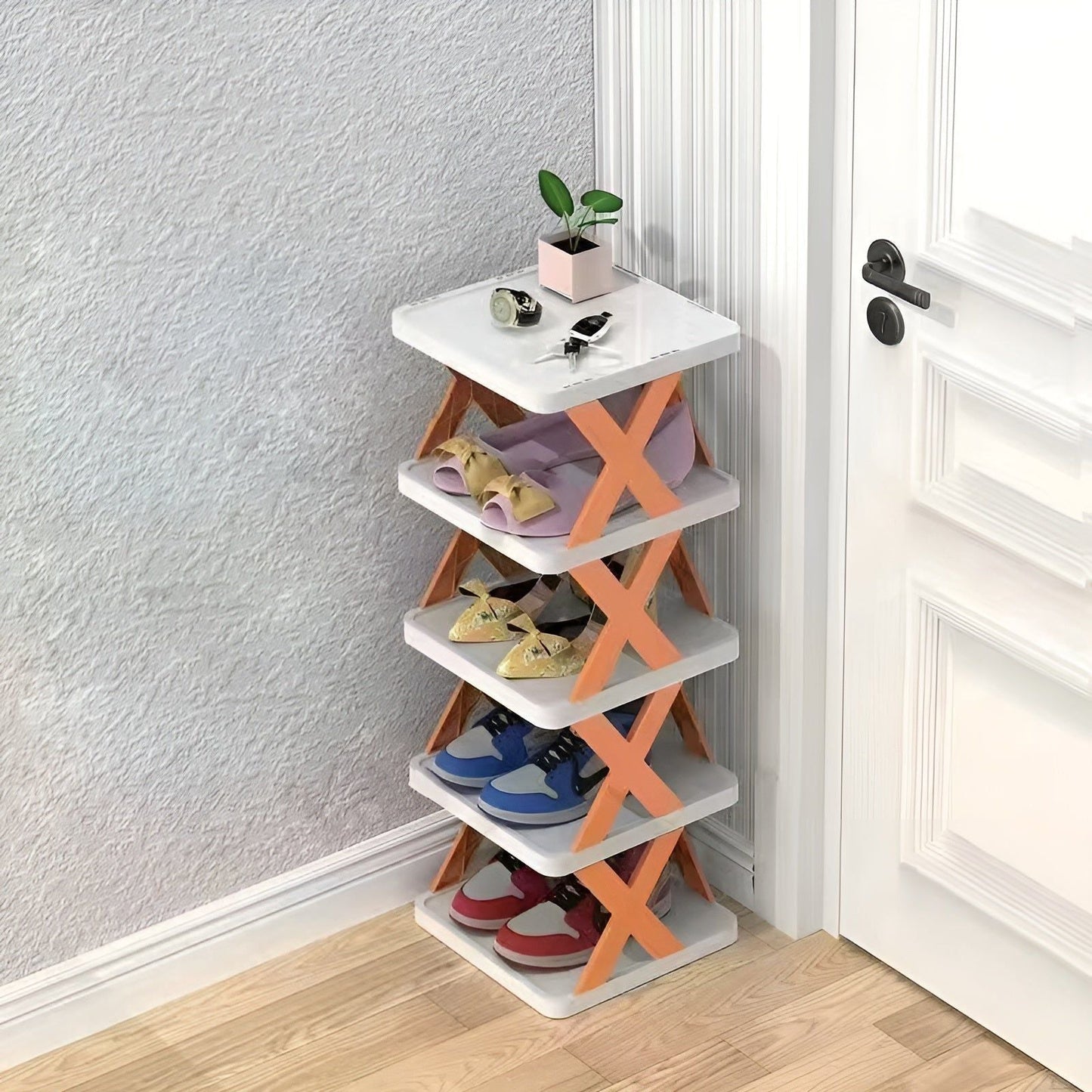 Adjustable Shoe Rack with 3 to 7 Tiers | Space-Saving Organizer