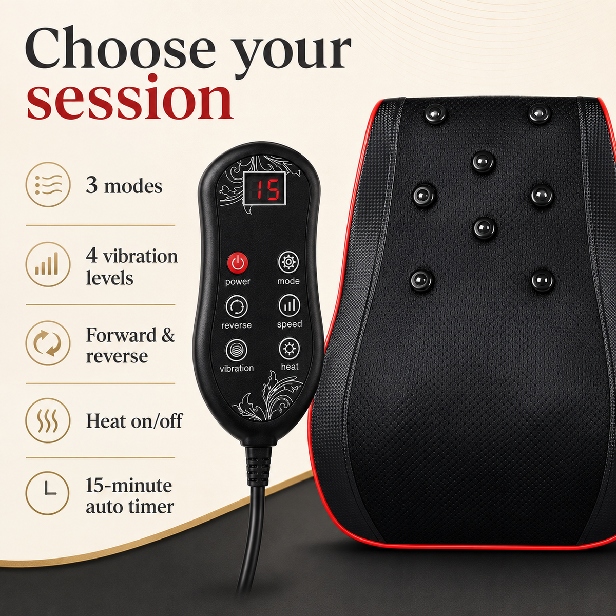 3D Neck and Shoulder Massager Pillow with Heat – Full Back Shiatsu Cushion
