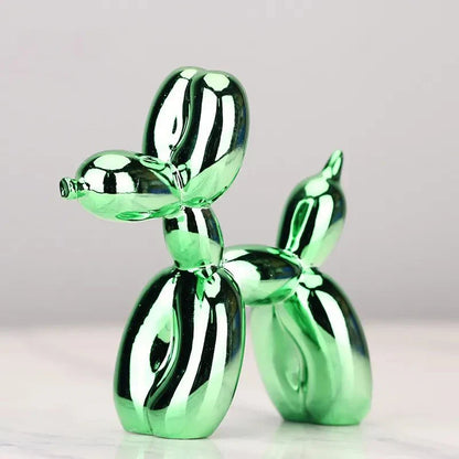 Modern Glossy Dog Figurine Made of Resin – Trendy Home Decoration
