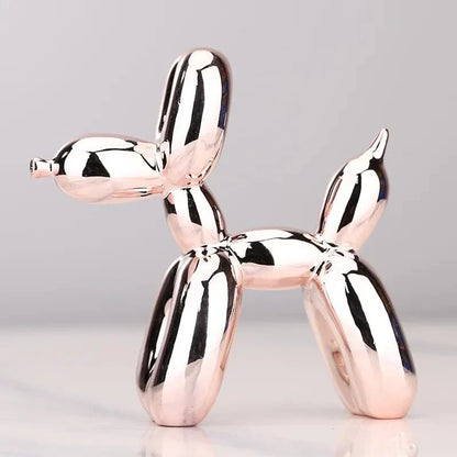Modern Glossy Dog Figurine Made of Resin – Trendy Home Decoration