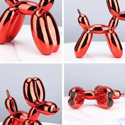 Modern Glossy Dog Figurine Made of Resin – Trendy Home Decoration
