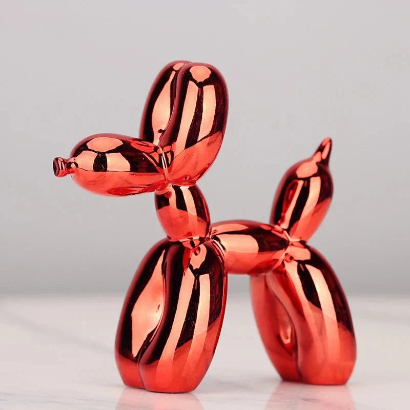 Modern Glossy Dog Figurine Made of Resin – Trendy Home Decoration