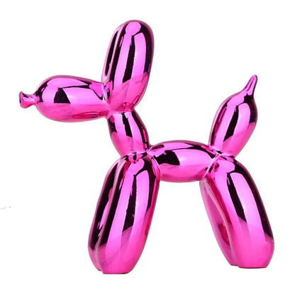 Modern Glossy Dog Figurine Made of Resin – Trendy Home Decoration