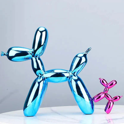 Modern Glossy Dog Figurine Made of Resin – Trendy Home Decoration