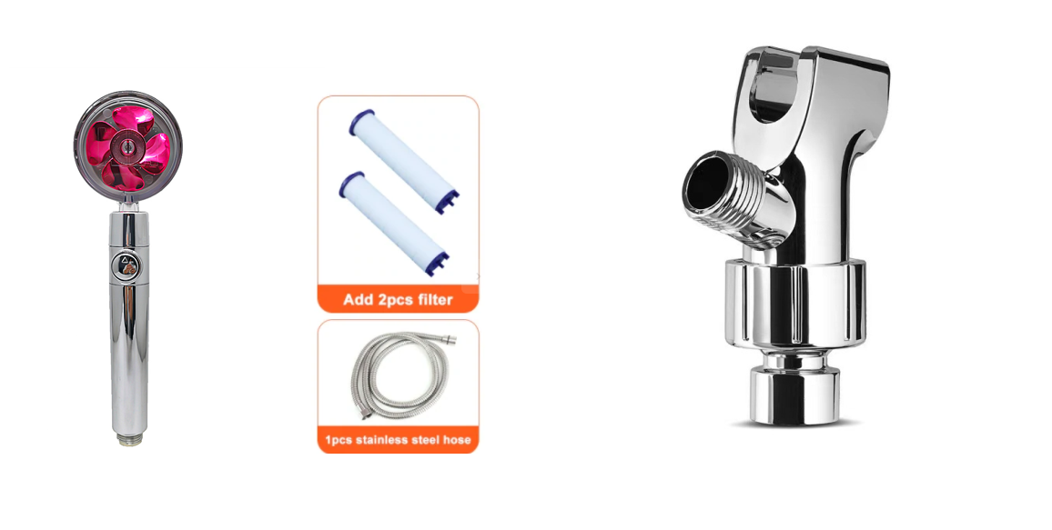 High-Performance Shower Head with Built-In Water Filter and Flow Control