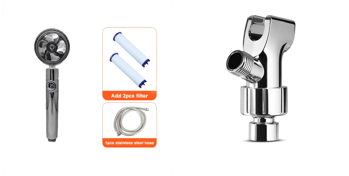 High-Performance Shower Head with Built-In Water Filter and Flow Control