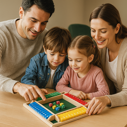 Shut the Box Family Folding Game for 4 Players Set