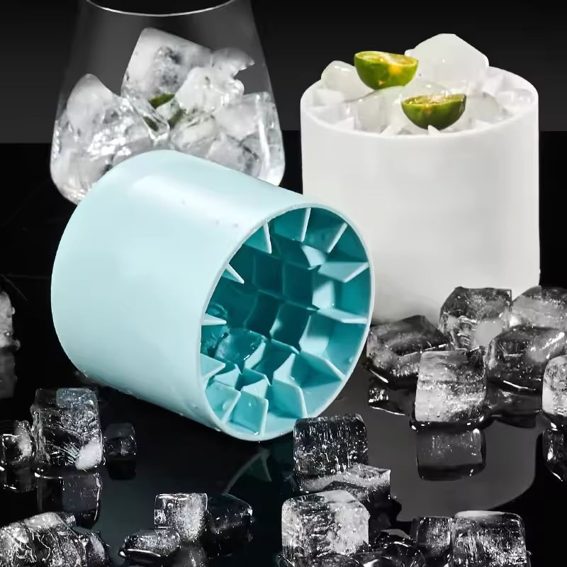 Flexible Ice Cube Maker with Squeezable Release Cup