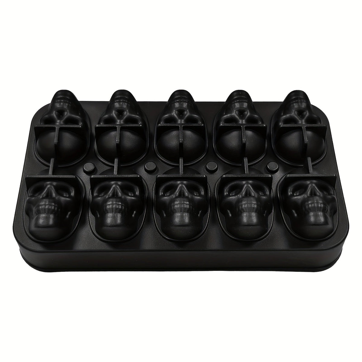Skull-Shaped Ice Maker Tray for Unique Drinks