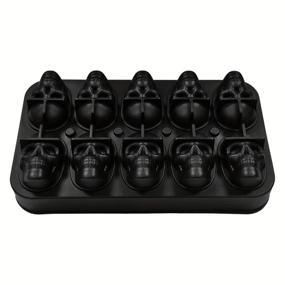 Skull-Shaped Ice Maker Tray for Unique Drinks