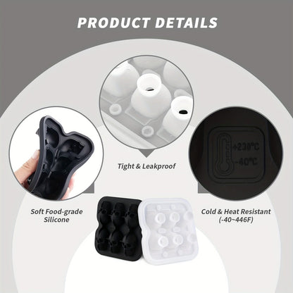 Skull-Shaped Ice Maker Tray for Unique Drinks
