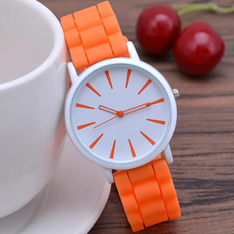 Minimalist Silicone Watch with Comfortable Strap Replacement