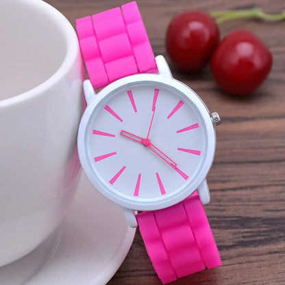 Minimalist Silicone Watch with Comfortable Strap Replacement