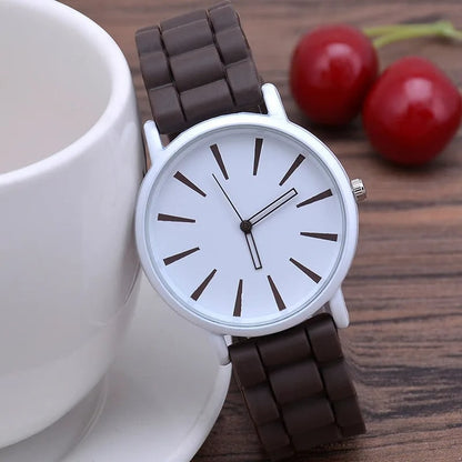 Minimalist Silicone Watch with Comfortable Strap Replacement