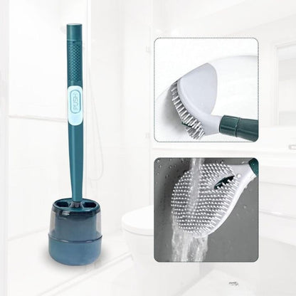 Smart Toilet Brush with Liquid Dispenser & Flexible Head
