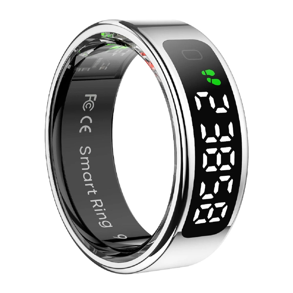 Touchscreen Health Tracker Smart Ring - 5ATM Waterproof Display