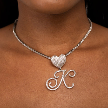 Personalized Crystal Heart Pendant Necklace