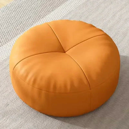 Round Japanese Tatami Style Seat Cushion in Nappa Leather