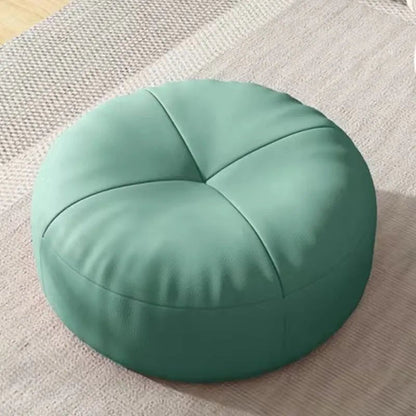 Round Japanese Tatami Style Seat Cushion in Nappa Leather