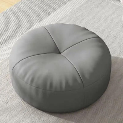 Round Japanese Tatami Style Seat Cushion in Nappa Leather