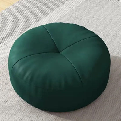 Round Japanese Tatami Style Seat Cushion in Nappa Leather