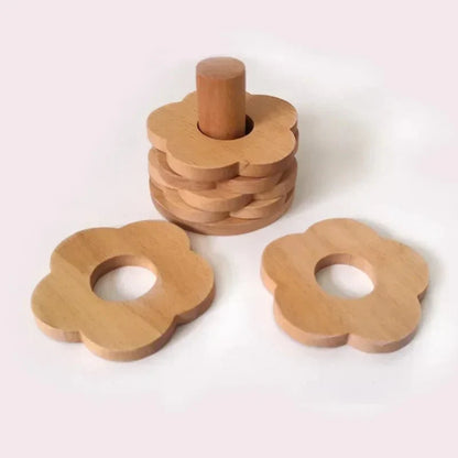 Eco-Friendly Wooden Coaster Set - Six Walnut Pieces